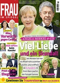 Titelbild der Ausgabe 32/2022 von Frau im Spiegel. Diese Zeitschrift und viele weitere Frauenzeitschriften als Abo oder epaper bei United Kiosk online kaufen.