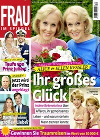 Titelbild der Ausgabe 34/2021 von Frau im Spiegel. Diese Zeitschrift und viele weitere Frauenzeitschriften als Abo oder epaper bei United Kiosk online kaufen.