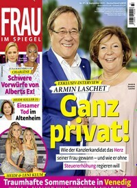 Titelbild der Ausgabe 37/2021 von Frau im Spiegel. Diese Zeitschrift und viele weitere Frauenzeitschriften als Abo oder epaper bei United Kiosk online kaufen.