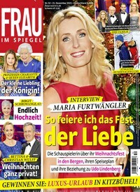 Titelbild der Ausgabe 52/2021 von Frau im Spiegel. Diese Zeitschrift und viele weitere Frauenzeitschriften als Abo oder epaper bei United Kiosk online kaufen.