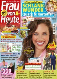Titelbild der Ausgabe 13/2026 von Frau von heute. Diese Zeitschrift und viele weitere Frauenzeitschriften als Abo oder epaper bei United Kiosk online kaufen.