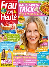 Titelbild der Ausgabe 38/2025 von Frau von heute. Diese Zeitschrift und viele weitere Frauenzeitschriften als Abo oder epaper bei United Kiosk online kaufen.