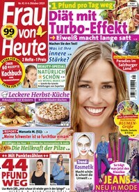 Titelbild der Ausgabe 41/2019 von Frau von heute. Diese Zeitschrift und viele weitere Frauenzeitschriften als Abo oder epaper bei United Kiosk online kaufen.