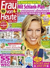 Titelbild der Ausgabe 43/2019 von Frau von heute. Diese Zeitschrift und viele weitere Frauenzeitschriften als Abo oder epaper bei United Kiosk online kaufen.