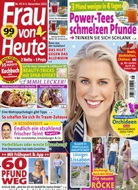 Titelbild der Ausgabe 45/2022 von Frau von heute. Diese Zeitschrift und viele weitere Frauenzeitschriften als Abo oder epaper bei United Kiosk online kaufen.