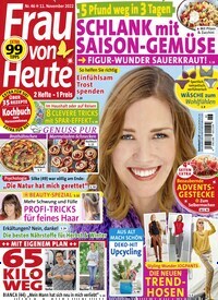 Titelbild der Ausgabe 46/2022 von Frau von heute. Diese Zeitschrift und viele weitere Frauenzeitschriften als Abo oder epaper bei United Kiosk online kaufen.