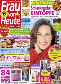 Titelbild der Ausgabe 50/2022 von Frau von heute. Diese Zeitschrift und viele weitere Frauenzeitschriften als Abo oder epaper bei United Kiosk online kaufen.