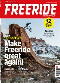 Titelbild der Ausgabe 2/2023 von Freeride. Diese Zeitschrift und viele weitere Sportmagazine als Abo oder epaper bei United Kiosk online kaufen.