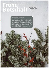 Titelbild der Ausgabe 12/2025 von Frohe Botschaft. Diese Zeitschrift und viele weitere Kunstmagazine und Kulturmagazine als Abo oder epaper bei United Kiosk online kaufen.