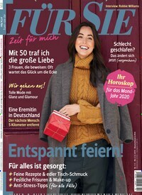 Titelbild der Ausgabe 2/2020 von Für Sie. Diese Zeitschrift und viele weitere Frauenzeitschriften als Abo oder epaper bei United Kiosk online kaufen.