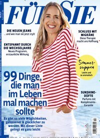 Titelbild der Ausgabe 14/2026 von Für Sie. Diese Zeitschrift und viele weitere Frauenzeitschriften als Abo oder epaper bei United Kiosk online kaufen.