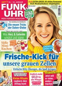 Titelbild der Ausgabe 1/2022 von Funk Uhr. Diese Zeitschrift und viele weitere Programmzeitschriften als Abo oder epaper bei United Kiosk online kaufen.