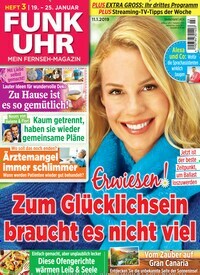 Titelbild der Ausgabe 3/2019 von Funk Uhr. Diese Zeitschrift und viele weitere Programmzeitschriften als Abo oder epaper bei United Kiosk online kaufen.