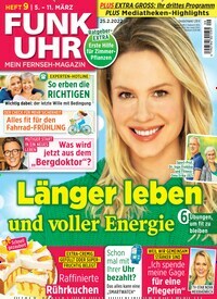 Titelbild der Ausgabe 9/2022 von Funk Uhr. Diese Zeitschrift und viele weitere Programmzeitschriften als Abo oder epaper bei United Kiosk online kaufen.