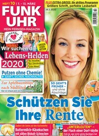 Titelbild der Ausgabe 10/2020 von Funk Uhr. Diese Zeitschrift und viele weitere Programmzeitschriften als Abo oder epaper bei United Kiosk online kaufen.