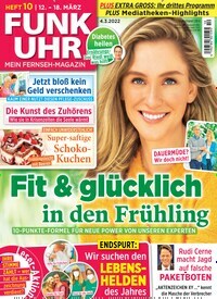 Titelbild der Ausgabe 10/2022 von Funk Uhr. Diese Zeitschrift und viele weitere Programmzeitschriften als Abo oder epaper bei United Kiosk online kaufen.