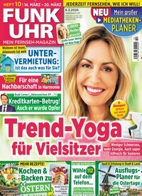 Titelbild der Ausgabe 10/2026 von Funk Uhr. Diese Zeitschrift und viele weitere Programmzeitschriften als Abo oder epaper bei United Kiosk online kaufen.