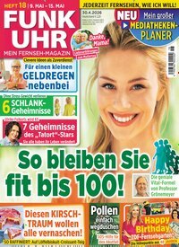 Titelbild der Ausgabe 18/2026 von Funk Uhr. Diese Zeitschrift und viele weitere Programmzeitschriften als Abo oder epaper bei United Kiosk online kaufen.