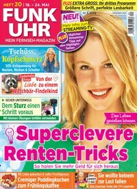 Titelbild der Ausgabe 20/2019 von Funk Uhr. Diese Zeitschrift und viele weitere Programmzeitschriften als Abo oder epaper bei United Kiosk online kaufen.