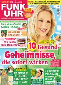 Titelbild der Ausgabe 24/2022 von Funk Uhr. Diese Zeitschrift und viele weitere Programmzeitschriften als Abo oder epaper bei United Kiosk online kaufen.