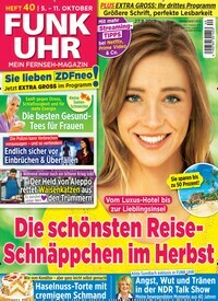 Titelbild der Ausgabe 40/2019 von Funk Uhr. Diese Zeitschrift und viele weitere Programmzeitschriften als Abo oder epaper bei United Kiosk online kaufen.