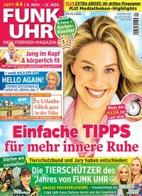 Titelbild der Ausgabe 44/2021 von Funk Uhr. Diese Zeitschrift und viele weitere Programmzeitschriften als Abo oder epaper bei United Kiosk online kaufen.