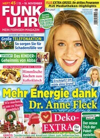 Titelbild der Ausgabe 45/2021 von Funk Uhr. Diese Zeitschrift und viele weitere Programmzeitschriften als Abo oder epaper bei United Kiosk online kaufen.