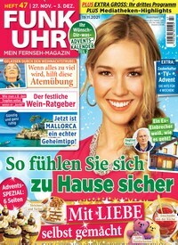 Titelbild der Ausgabe 47/2021 von Funk Uhr. Diese Zeitschrift und viele weitere Programmzeitschriften als Abo oder epaper bei United Kiosk online kaufen.