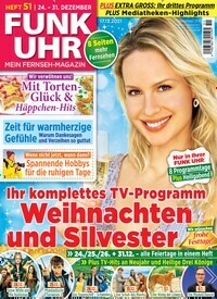 Titelbild der Ausgabe 51/2021 von Funk Uhr. Diese Zeitschrift und viele weitere Programmzeitschriften als Abo oder epaper bei United Kiosk online kaufen.