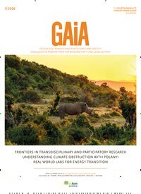 Titelbild der Ausgabe 1/2026 von GAIA. Diese Zeitschrift und viele weitere Naturzeitschriften, Landwirtschaftszeitungen und Umweltmagazine als Abo oder epaper bei United Kiosk online kaufen.