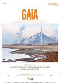 Titelbild der Ausgabe 4/2025 von GAIA. Diese Zeitschrift und viele weitere Naturzeitschriften, Landwirtschaftszeitungen und Umweltmagazine als Abo oder epaper bei United Kiosk online kaufen.