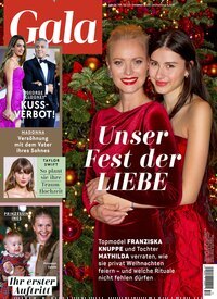 Titelbild der Ausgabe 52/2025 von Gala. Diese Zeitschrift und viele weitere Lifestylemagazine und Peoplemagazine als Abo oder epaper bei United Kiosk online kaufen.
