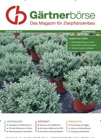 Titelbild der Ausgabe 5/2019 von GB Gärtnerbörse. Diese Zeitschrift und viele weitere Naturzeitschriften, Landwirtschaftszeitungen und Umweltmagazine als Abo oder epaper bei United Kiosk online kaufen.