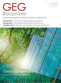 Titelbild der Ausgabe 1/2026 von GEG Baupraxis. Diese Zeitschrift und viele weitere Architekturzeitschriften und Bauzeitschriften als Abo oder epaper bei United Kiosk online kaufen.