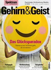 Titelbild der Ausgabe 5/2019 von Gehirn & Geist. Diese Zeitschrift und viele weitere Reisemagazine, Freizeitmagazine und Wissensmagazine als Abo oder epaper bei United Kiosk online kaufen.