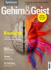 Titelbild der Ausgabe 8/2021 von Gehirn & Geist. Diese Zeitschrift und viele weitere Reisemagazine, Freizeitmagazine und Wissensmagazine als Abo oder epaper bei United Kiosk online kaufen.