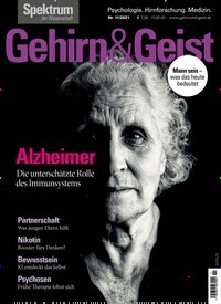 Titelbild der Ausgabe 11/2021 von Gehirn & Geist. Diese Zeitschrift und viele weitere Reisemagazine, Freizeitmagazine und Wissensmagazine als Abo oder epaper bei United Kiosk online kaufen.