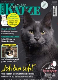 Titelbild der Ausgabe 1/2026 von Geliebte Katze. Diese Zeitschrift und viele weitere Elternzeitschriften und Tierzeitschriften als Abo oder epaper bei United Kiosk online kaufen.