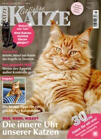 Titelbild der Ausgabe 3/2023 von Geliebte Katze. Diese Zeitschrift und viele weitere Elternzeitschriften und Tierzeitschriften als Abo oder epaper bei United Kiosk online kaufen.