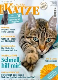 Titelbild der Ausgabe 7/2019 von Geliebte Katze. Diese Zeitschrift und viele weitere Elternzeitschriften und Tierzeitschriften als Abo oder epaper bei United Kiosk online kaufen.