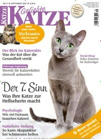 Titelbild der Ausgabe 9/2021 von Geliebte Katze. Diese Zeitschrift und viele weitere Elternzeitschriften und Tierzeitschriften als Abo oder epaper bei United Kiosk online kaufen.