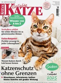 Titelbild der Ausgabe 10/2025 von Geliebte Katze. Diese Zeitschrift und viele weitere Elternzeitschriften und Tierzeitschriften als Abo oder epaper bei United Kiosk online kaufen.