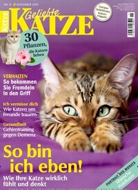 Titelbild der Ausgabe 11/2019 von Geliebte Katze. Diese Zeitschrift und viele weitere Elternzeitschriften und Tierzeitschriften als Abo oder epaper bei United Kiosk online kaufen.