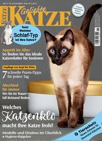 Titelbild der Ausgabe 11/2021 von Geliebte Katze. Diese Zeitschrift und viele weitere Elternzeitschriften und Tierzeitschriften als Abo oder epaper bei United Kiosk online kaufen.