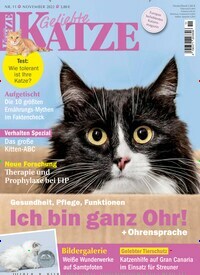 Titelbild der Ausgabe 11/2022 von Geliebte Katze. Diese Zeitschrift und viele weitere Elternzeitschriften und Tierzeitschriften als Abo oder epaper bei United Kiosk online kaufen.