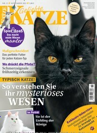 Titelbild der Ausgabe 11/2023 von Geliebte Katze. Diese Zeitschrift und viele weitere Elternzeitschriften und Tierzeitschriften als Abo oder epaper bei United Kiosk online kaufen.