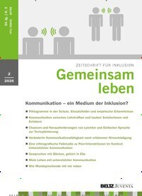Titelbild der Ausgabe 2/2026 von Gemeinsam leben. Diese Zeitschrift und viele weitere Zeitschriften für Pädagogik als Abo oder epaper bei United Kiosk online kaufen.