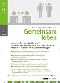 Titelbild der Ausgabe 4/2025 von Gemeinsam leben. Diese Zeitschrift und viele weitere Zeitschriften für Pädagogik als Abo oder epaper bei United Kiosk online kaufen.