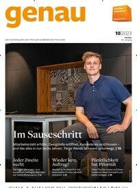 Titelbild der Ausgabe 10/2023 von genau. Diese Zeitschrift und viele weitere Architekturzeitschriften und Bauzeitschriften als Abo oder epaper bei United Kiosk online kaufen.