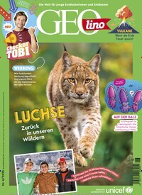 Titelbild der Ausgabe 6/2025 von GEOlino. Diese Zeitschrift und viele weitere Jugendzeitschriften und Kinderzeitschriften als Abo oder epaper bei United Kiosk online kaufen.